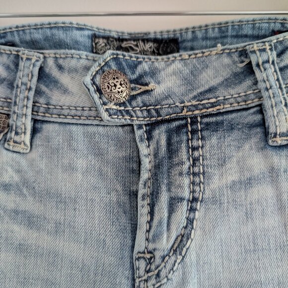 Silver light wash Tuesday low boot cut jeans - authentic 2000's jeans - Picture 5 of 11